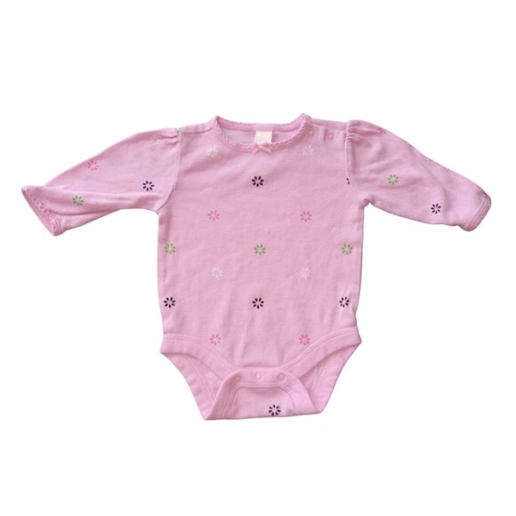 🎯 10 for $10 / Baby Gap 3 Months Baby Girl Onesie, Flower Print, Pink - Picture 8 of 10